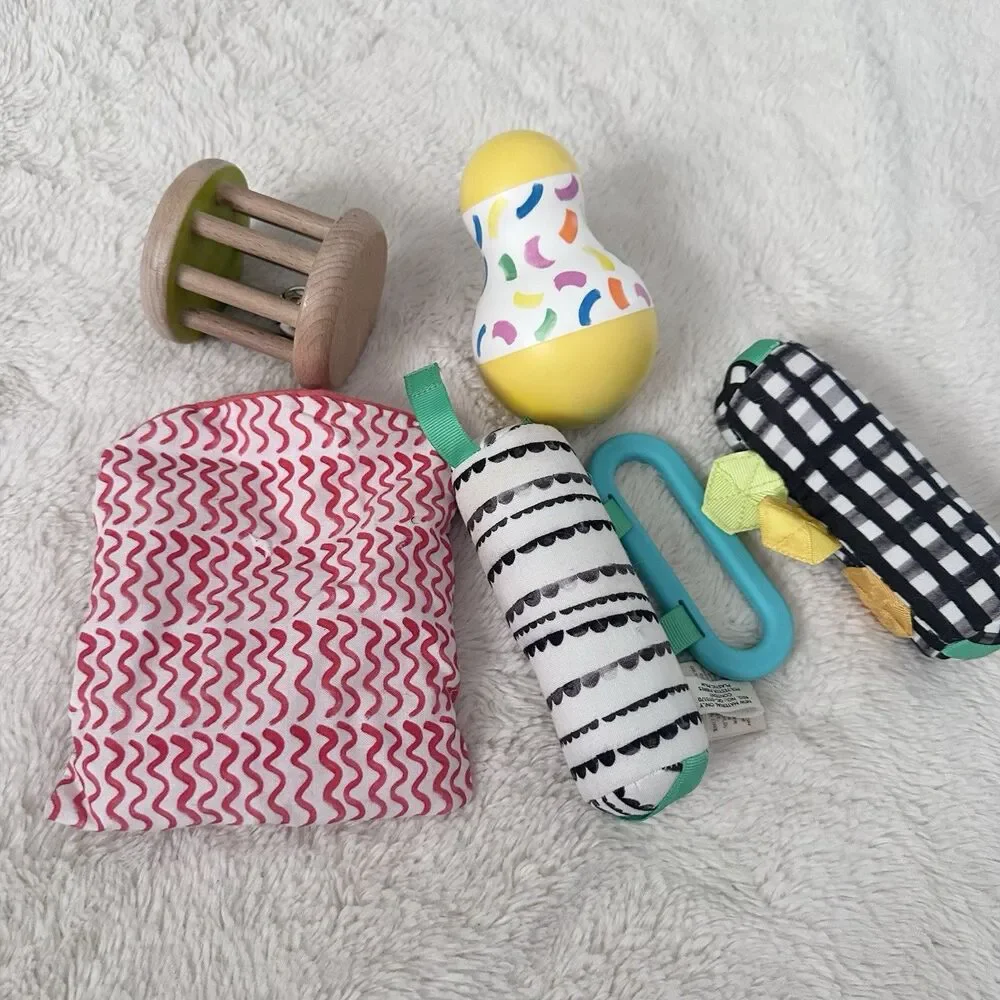 Lovevery Infant Baby Toy Bundle Crinkle Book Rattle Small Lot